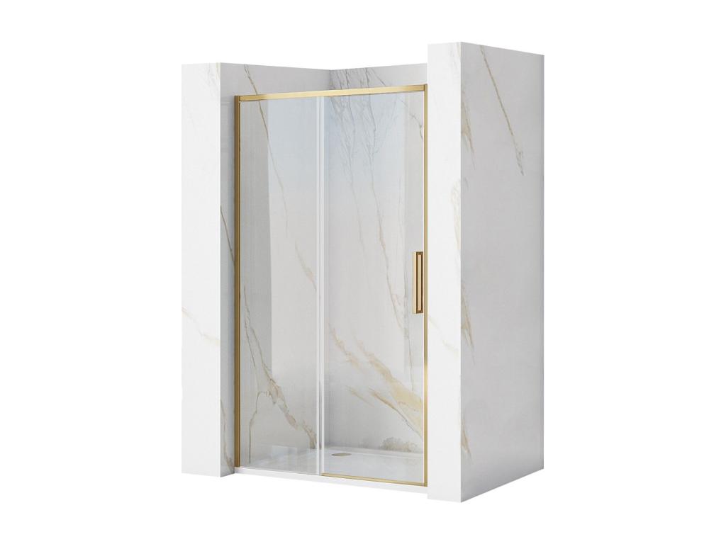 Homzora Rapid Sliding Shower Door Homzora 140 Brush Gold
