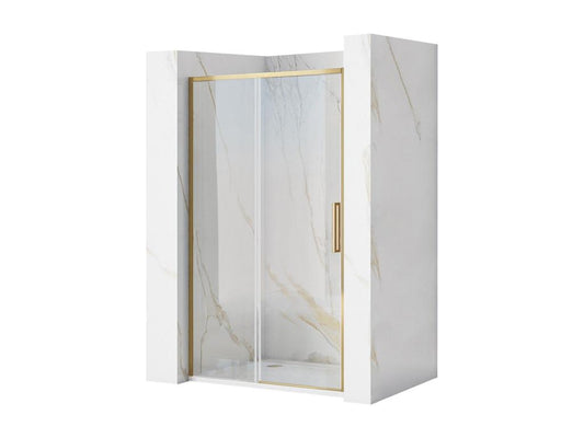 Homzora Rapid Sliding Shower Door Homzora 140 Brush Gold