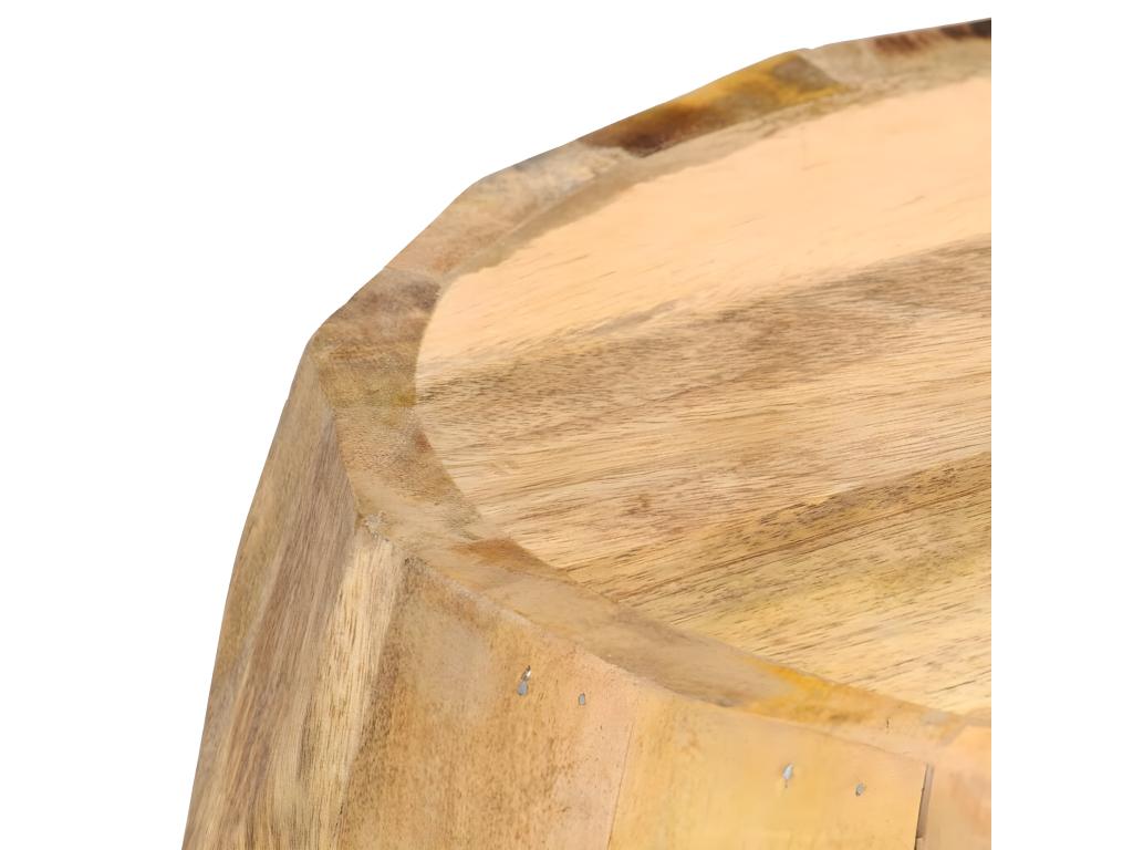 Drum stool, solid mango wood