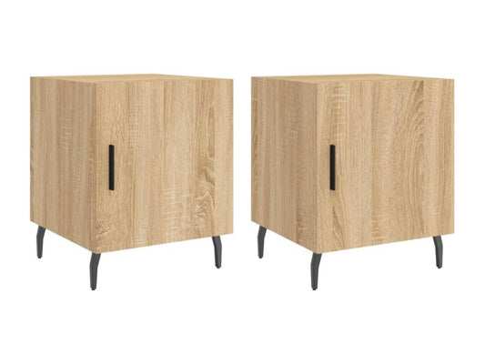 Doucezen Premium - 2-piece bedside tables, oak finish, 40x40x50 cm, engineered wood