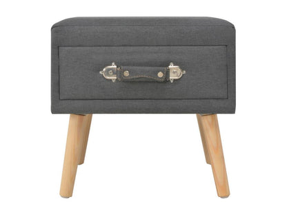 Grey fabric bedside table 40x35x40 cm 1402148