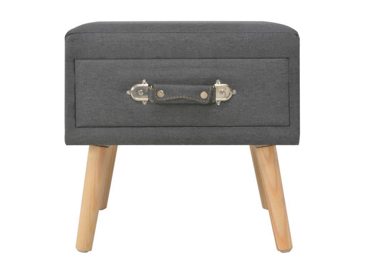 Grey fabric bedside table 40x35x40 cm 1402148
