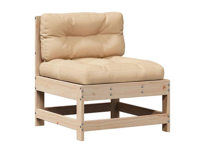 6-piece garden furniture set with cushions, solid pine wood