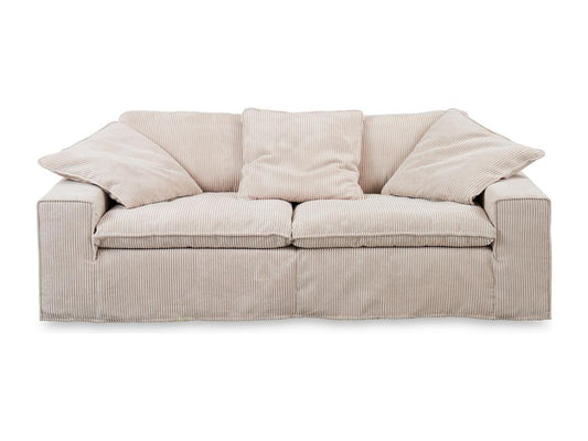 Sofa - cream white corduroy - Homzora