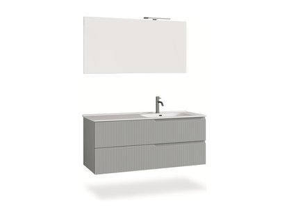 Homzora 4-piece DX bathroom vanity set in matte grey