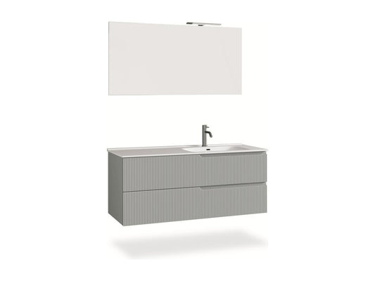 Homzora 4-piece DX bathroom vanity set in matte grey