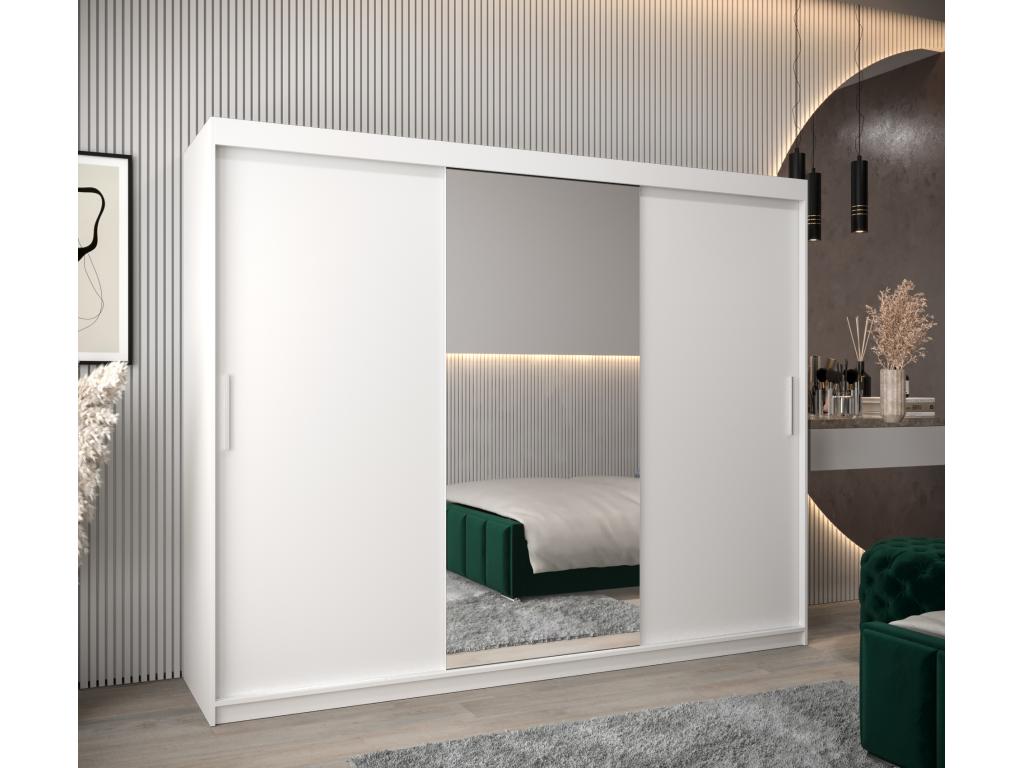 Homzora 1 Sliding Door Wardrobe 200/250/62 3 Doors White/White