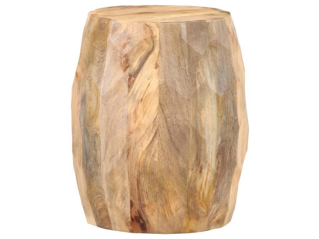 Drum stool, solid mango wood