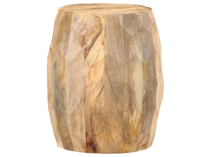 Drum stool, solid mango wood