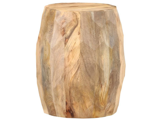 Drum stool, solid mango wood