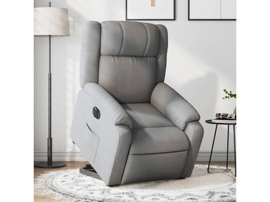 Light grey fabric electric recliner