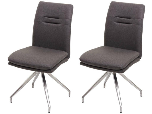 Doucezen-H70 dining chair, set of 2, grey-brown