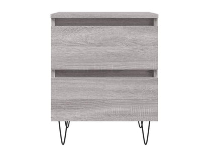 Meublita 2-piece bedside tables, grey, 40x35x50 cm, engineered wood