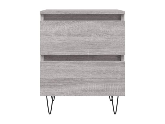 Meublita 2-piece bedside tables, grey, 40x35x50 cm, engineered wood