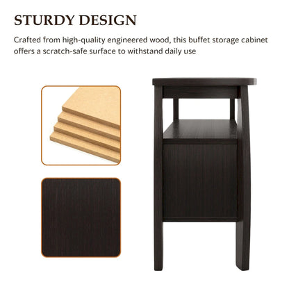 Furniture of America True Modern 51-inch Cappuccino 1-shelf Buffet Table