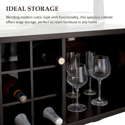 Furniture of America True Modern 51-inch Cappuccino 1-shelf Buffet Table