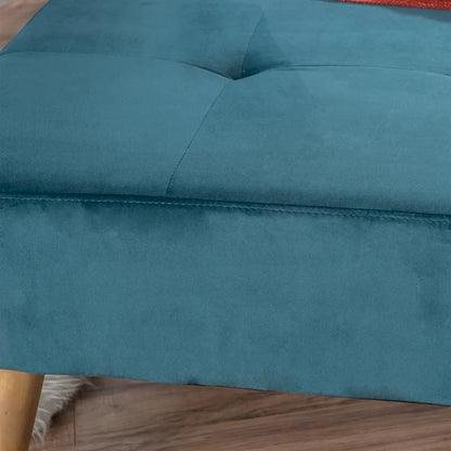 Omry Mid-Century Velvet Ottoman by Christopher Knight Home