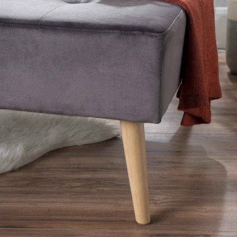 Omry Mid-Century Velvet Ottoman by Christopher Knight Home