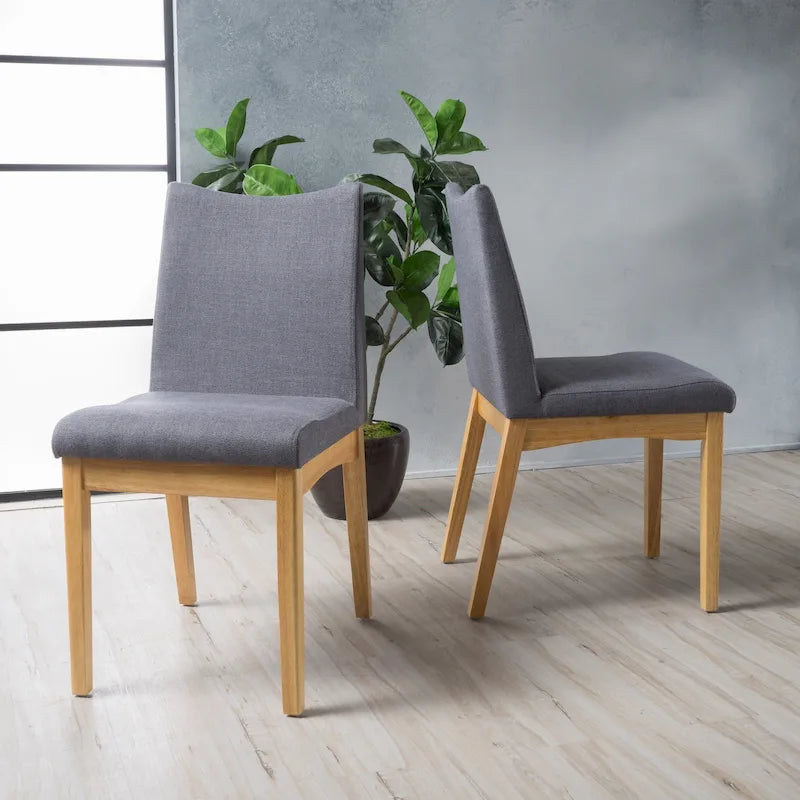 Dimitri Mid-Century Fabric Dining Chair (Set of 2) by Christopher Knight Home