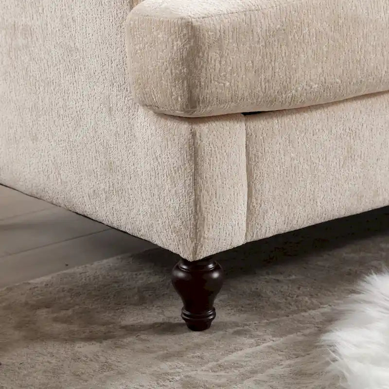 Modern Chenille Fabric Loveseat - 62.68 x 68.90 x 31.89