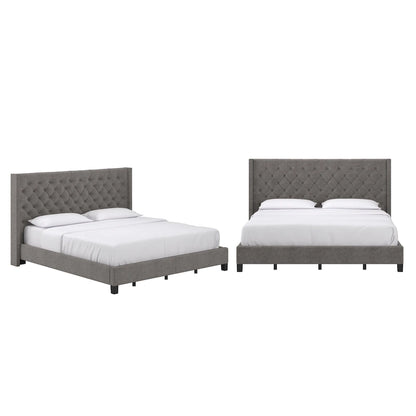 Detmold Wingback Button Tufted King Bed