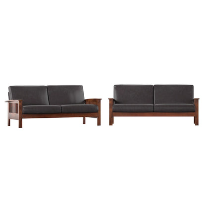 Sigulda Mission-Style Wood Sofa