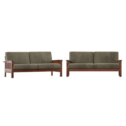 Sigulda Mission-Style Wood Sofa