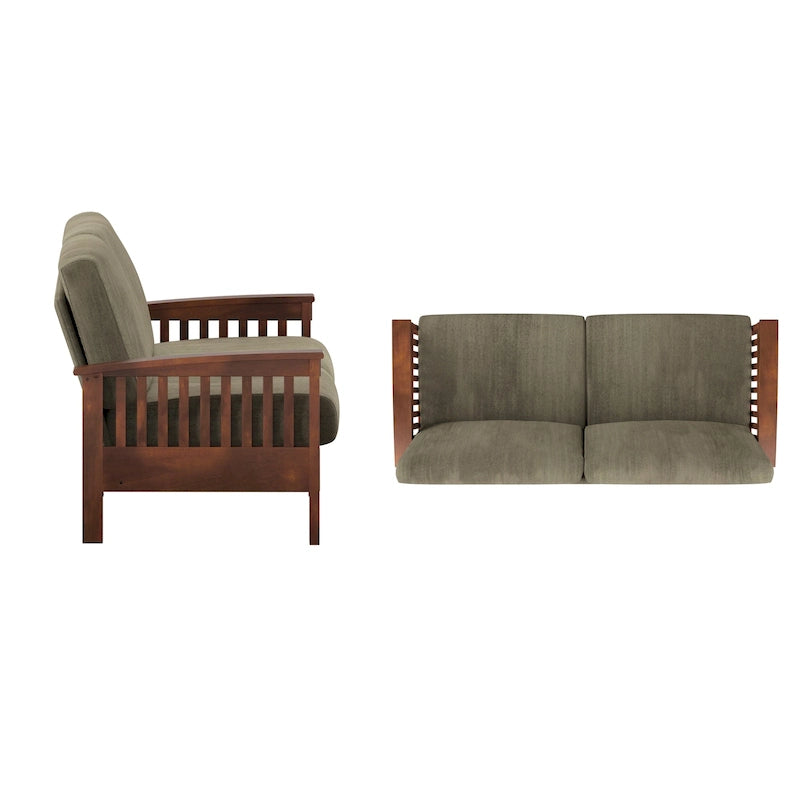 Sigulda Mission-Style Wood Sofa