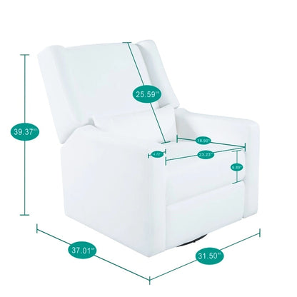 Tanya Luxury Power Motion Recliner Chair with Swivel Glider, Upholstered Living Room Reclining Sofa Chair with Lumbar Support
