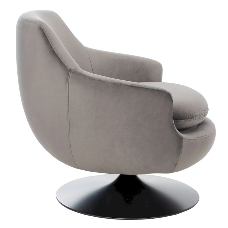 SAFAVIEH Couture Citine Velvet Swivel Accent Chair - 31.1 W x 32.3 L x 29.5 H - 31.1 W x 32.3 L x 29.5 H