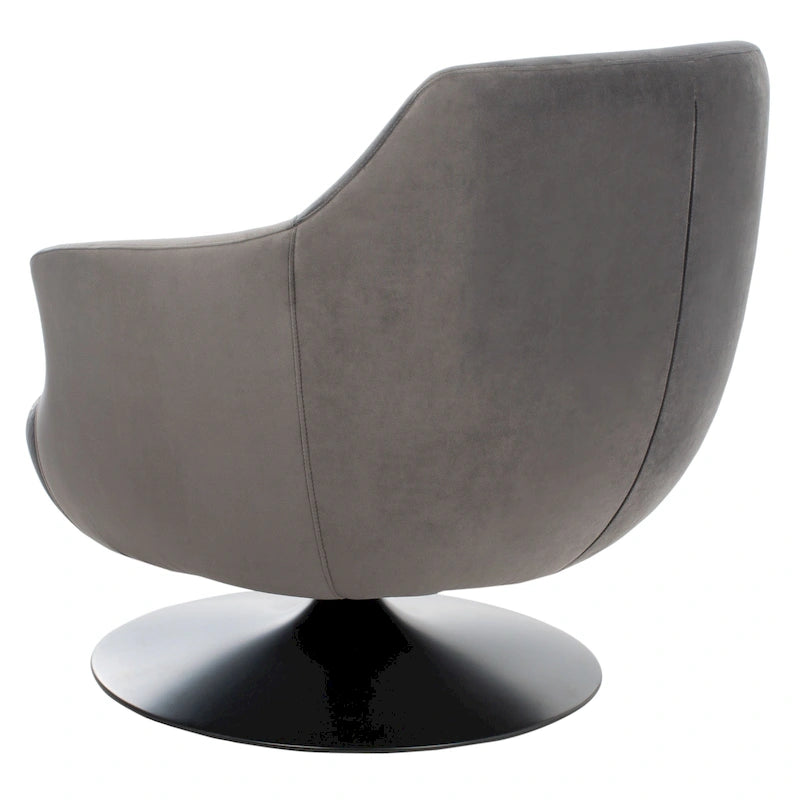 SAFAVIEH Couture Citine Velvet Swivel Accent Chair - 31.1 W x 32.3 L x 29.5 H - 31.1 W x 32.3 L x 29.5 H