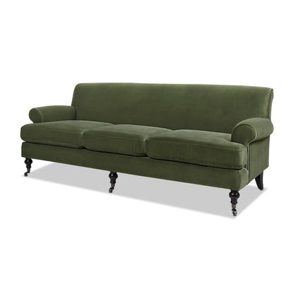Alana Lawson 88 Inch Living Room Sofa  Three Cushion Couch with Rolled Arms and Tight Back  Minimal Assembly Required
