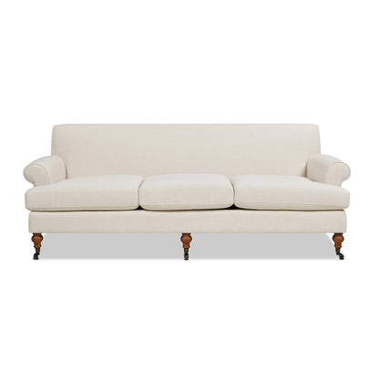 Alana Lawson 88 Inch Living Room Sofa  Three Cushion Couch with Rolled Arms and Tight Back  Minimal Assembly Required