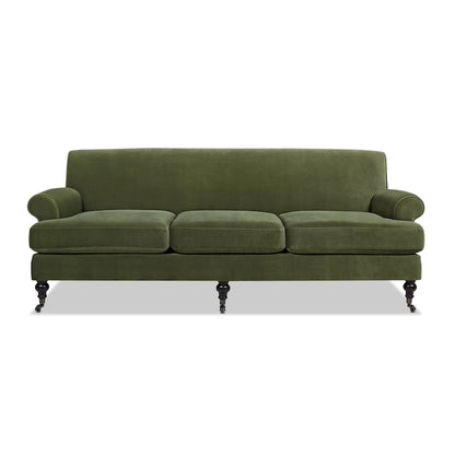 Alana Lawson 88 Inch Living Room Sofa  Three Cushion Couch with Rolled Arms and Tight Back  Minimal Assembly Required