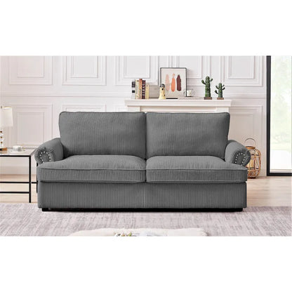 Viviana 76 inch Polyester Round Arm Sleeper Sofa
