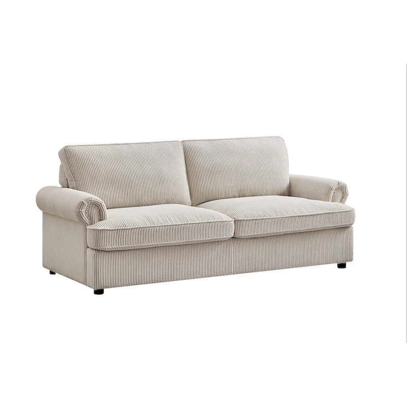 Viviana 76 inch Polyester Round Arm Sleeper Sofa