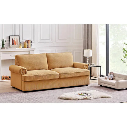 Viviana 76 inch Polyester Round Arm Sleeper Sofa