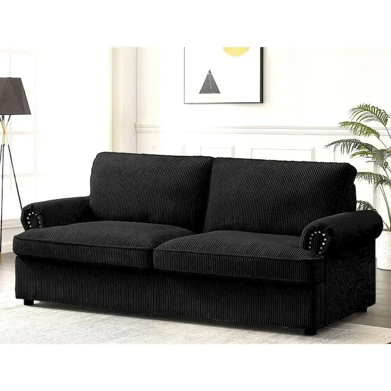 Viviana 76 inch Polyester Round Arm Sleeper Sofa