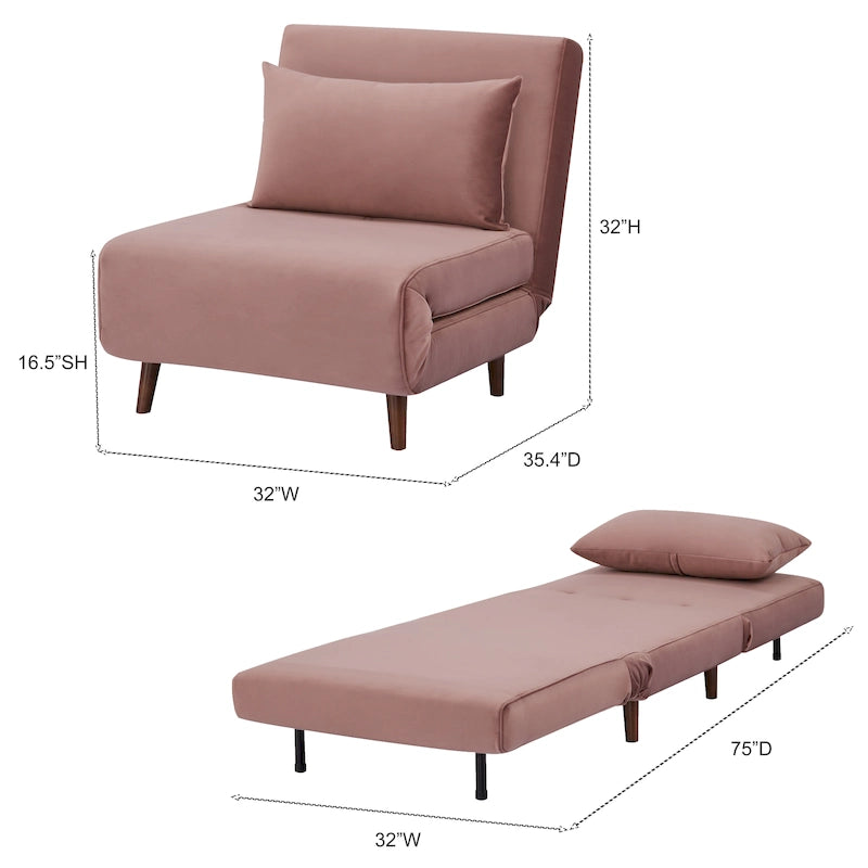 Tustin Upholstered Convertible Lounge/ Sleeper Chair
