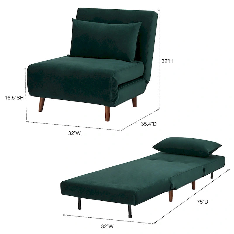 Tustin Upholstered Convertible Lounge/ Sleeper Chair
