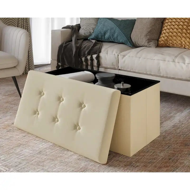 Florence Upholstered Folding Storage Bench