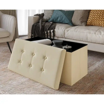 Florence Upholstered Folding Storage Bench