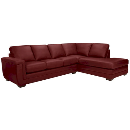 Porsche Top-grain Italian Leather Sectional Sofa - 36.5 x 116 x 37