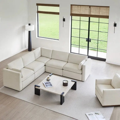 Mia Oversized Modular Sectional Fabric Sofa