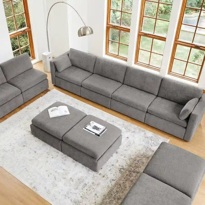 Mia Oversized Modular Sectional Fabric Sofa