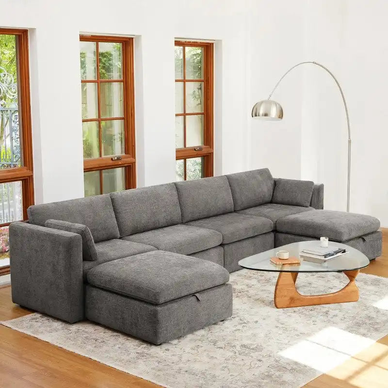 Mia Oversized Modular Sectional Fabric Sofa