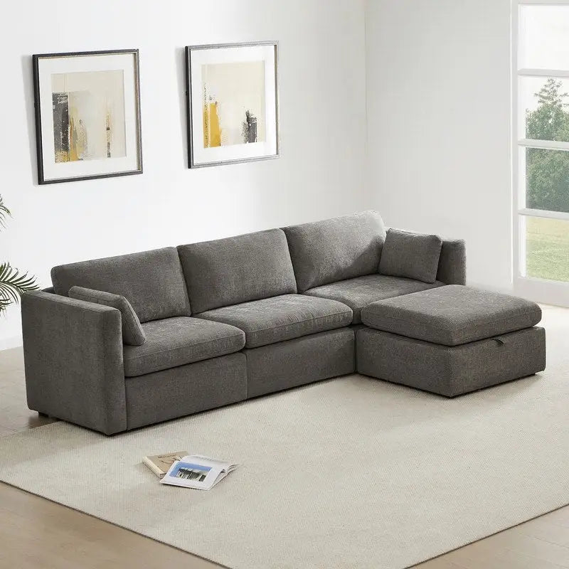 Mia Oversized Modular Sectional Fabric Sofa