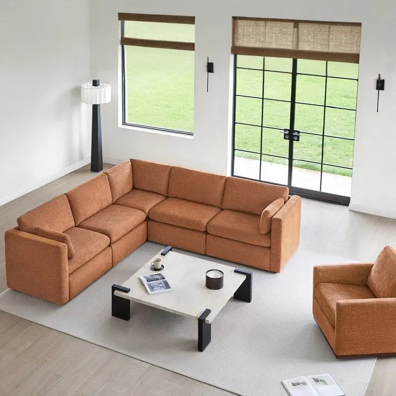 Mia Oversized Modular Sectional Fabric Sofa