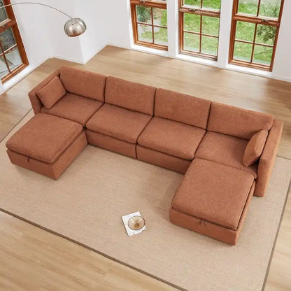 Mia Oversized Modular Sectional Fabric Sofa
