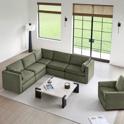 Mia Oversized Modular Sectional Fabric Sofa